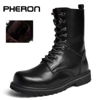 100% Genuine Leather Men Boots Breathable High Top Shoes Outdoor Casual Men Winter Shoes Autumn Snow Boots For Men Botas Homme