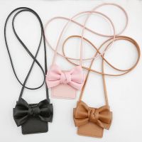 [COD] Yilians new leather card case diagonal diy accessories hand-woven bowknot mobile phone