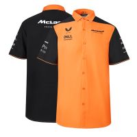 Formula one racing suit the new 2022 McLaren summer short-sleeved shirt collar shirt men quick-drying coat