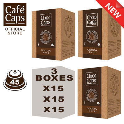 ChocoCaps - Cocoa 3 in 1 Nescafe Dolce Gusto Capsule Compatible (3 Box X15 capsules แคปซูล) by Cafecaps - แนะนำสินค้าใหม่ โกโก้ลาเต้แคปซูลที่สามารถใช้กับเครื่องDolce Gusto!