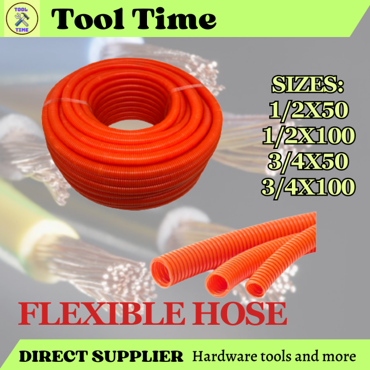 FLEXIBLE HOSE ELECTRICAL ORANGE HOSE 1/2 AND 3/4 Lazada PH