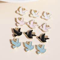 【CC】◎❒  10pcs 13x11mm Enamel Charms for Necklaces Pendants Earrings Animals Jewelry Making Accessories