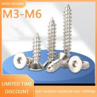 M3 M3.5 M4 M5 M6 Carbon Steel Nickel Plated Flat Head Hexagon Tapping Screw Countersunk Head Bolt Nails Screws  Fasteners