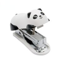 Mini Stapler Cartoon Panda Office School Supplies Staionery Paper Binding Binder Book Kids Stapling Machine Kawaii Stationery Staplers Punches