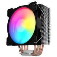 Cpu Air Cooler 6ท่อความร้อนปิดเสียงภายนอกเปล่งแสง12Cmcpu พัดลมระบายความร้อนเดสก์ท็อปคอมพิวเตอร์ Cpu หม้อน้ำสี: สีดำ