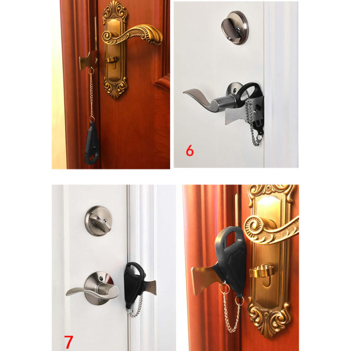 ล็อกประตูแบบพกพาล็อกสองรูล็อกประตูรักษาความปลอดภัยสลักล็อคประตูอุปกรณ์รักษาความปลอดภัย