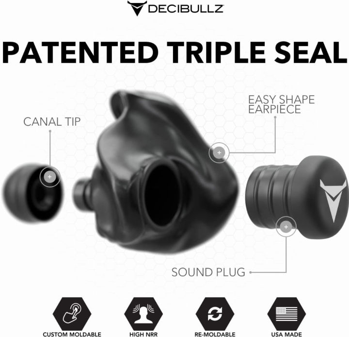 decibullz-custom-molded-earplugs-31db-highest-nrr-comfortable-hearing-protection-for-shooting-travel-swimming-work-and-concerts-black