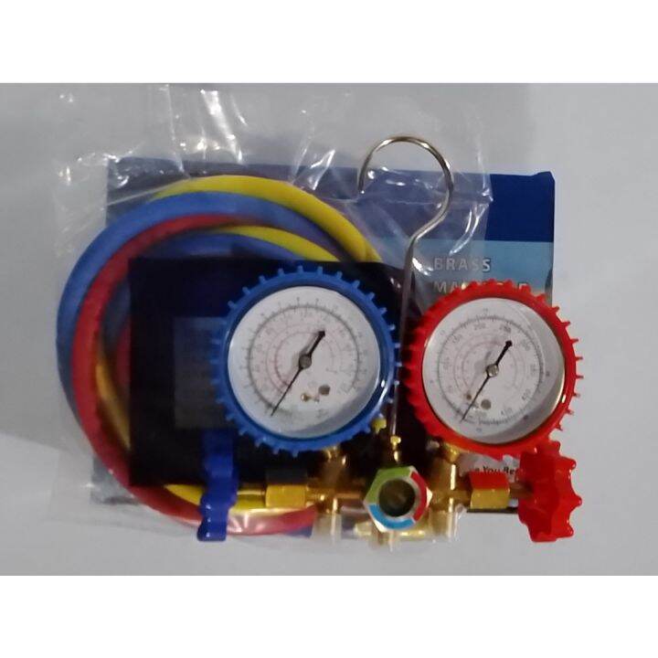Manifold Gauge Brass Manifold Gauge Set with Hose and Adaptor/Connector