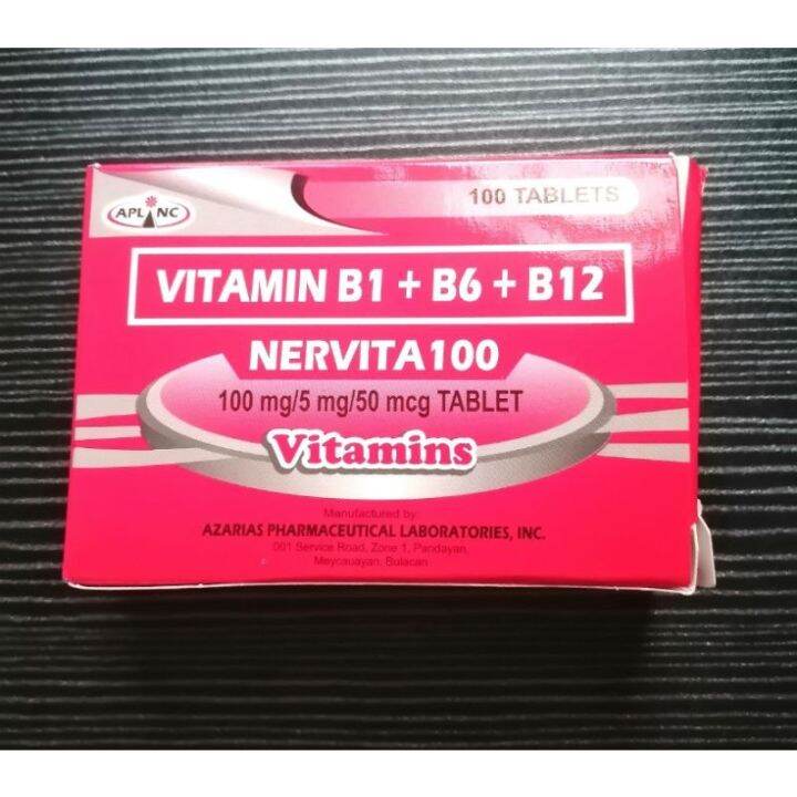 HOT (COD) Yd0622ll906 Vitamin B Complex NERVITA B1 B6 B12 100's Tablet ...