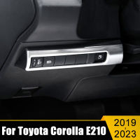 AFor Toyota Corolla 2019 2020 2021 2022 2023 E210สแตนเลสไฟหน้ารถปรับลูกบิดสวิทช์ฝาครอบสติกเกอร์อุปกรณ์เสริม