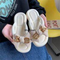 2023 New Fashion Bowknot Womens Slippers Summer Women Slippers Indoor Outdoor Flip Flops Beach Shoe Home Non-slip EVA Slippers