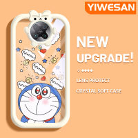 YIWESAN เคสสำหรับ Xiaomi Poco F2 Pro Redmi K30 Pro ซูมได้ลายการ์ตูนโดราเอมอนน่ารักสีสันสดใสเคสซิลิโคนเลนส์กล้องถ่ายรูปแบบนิ่มลายสัตว์ประหลาดน้อยเคสโปร่งใสกันกระแทกแบบใสง่าย