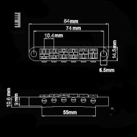 ‘【；】 Tooyful Zinc Alloy Chrome Electric Guitar Bridge With 2 Silver Tone Mounting Studs For Guitar Musical Accessories