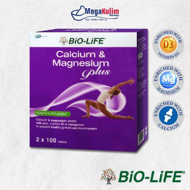 Biolife Calcium And Magnesium Plus 2x30 2x100 Tab Lazada