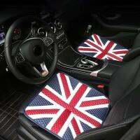 {Automobile accessories} เบาะผ้าไหมเย็นยูเนี่ยนแจ็ค PU Bantal Kursi แต่งรถแผ่นฝาปิด1ชิ้นสำหรับมินิคูเปอร์ JCW หนึ่ง R55 R56 R58 R59 R60 R61 F54 F55