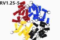 100PCS/50PCS Pack RV1.25-5 Red Insulated Crimp Ring Terminal Cable Wire Connector