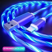 Kabel Bercahaya Kabel USB Tipe C 3A Pengisian Daya Cepat Untuk เหมาะสำหรับ Huawei S20 Samsung เหมาะสำหรับ Xiaomi 12 Kabel USB Mikro Lampu LED Kabel Ponsel