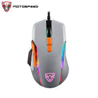 Motospeed V90สายเมาส์สำหรับเล่นเกม RGB แสงไฟเหมาะกับการทำงาน8ปรับจุดต่อนิ้วคอมพิวเตอร์สำนักงานมาโครไดรฟ์ PMW3325สำหรับแล็ปท็อป