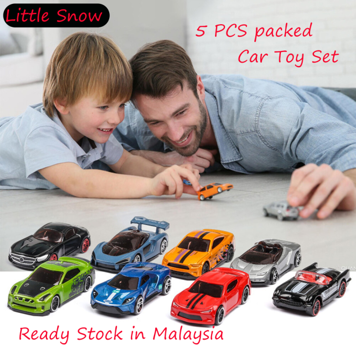 5pack 1/64 Scale Super Sport Car Model Toys Diecast Model Toy Vehicle