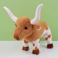 Simulation Cow Plush Doll Longhorn Cow Plush Toy Longhorn Cow Doll Accessories