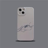 Cartoon Funny Xiaoxin Xiaobai Apple 14Pro Mobile Phone Case Suitable For Iphone13 Matte Silver Anti-Fall All-Inclusive 12/11 Straight Edge Soft Case 【SEP】