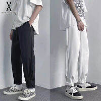 YIPINYOUYOU丨Casual Trousers New Drape เวอร์ชั่นเกาหลีเทรนด์สไตล์ฮ่องกงแสงสไตล์ที่คุ้นเคยกางเกงเลกกิ้งหลวม