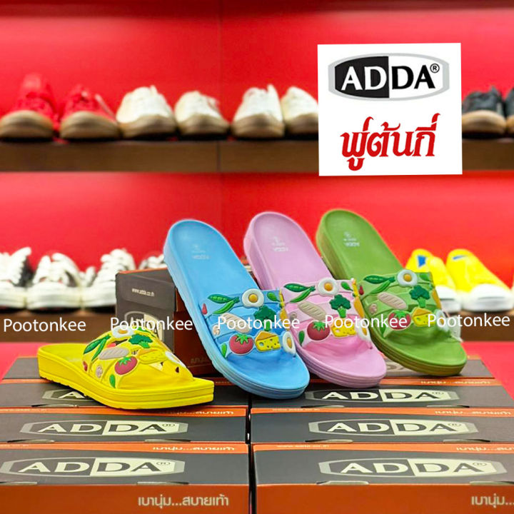 adda-รองเท้าแตะแบบสวม-สำหรับผู้หญิง-รุ่น-82z47-w1-82z48-w1-ไซส์-4-6-ของเเท้-พร้อมส่ง