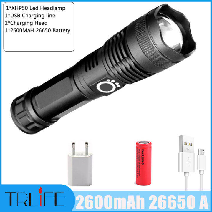 xhp160-16-cores-0lm-powerful-led-flashlights-5000mah-usb-rechargeable-tactical-lantern-zoom-torch-use-2665018650-battery