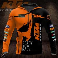 （ALL IN STOCK XZX）  KTM Hoodie 3D "Teem Racing" All Over Printed For Gift Hot Trend 01  (Free customized name logo for private chat, can be changed with or without zipper)