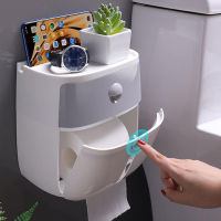 Wall Mounted Toilet Paper Holder Waterproof Tray For Toilet Paper Storage Box Tray Tissue Box Shelf Drawer Bathroom Accessories