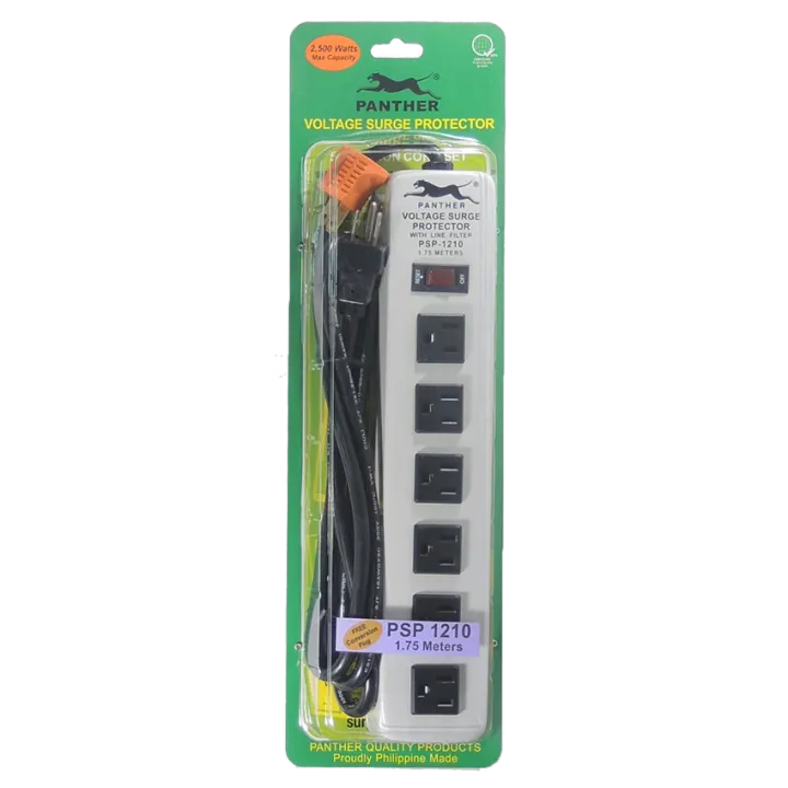 Panther Voltage Surge Protector PSP1210 1.75meters Lazada PH