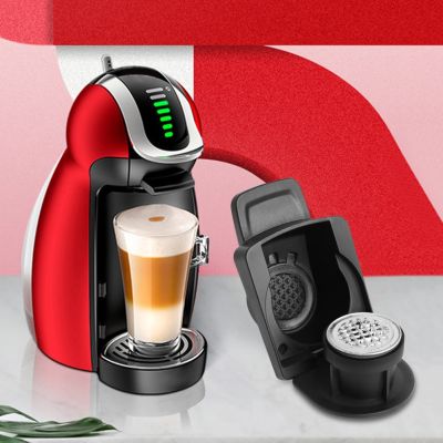 อะแดปเตอร์แคปซูลนำมาใช้ใหม่สำหรับแคปซูลกาแฟเนสเปรสโซแปลงกับกาแฟ Dolce Gusto เครื่องยนต์สแตนเลสอุปกรณ์เสริม