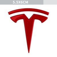 อุปกรณ์ตกแต่งรถยนต์สติกเกอร์รถโลหะ3มิติสำหรับเทสลาโมเดล3โมเดล X โมเดล S