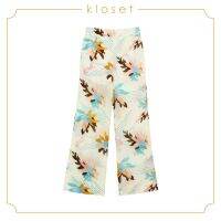 Kloset Printed Burn-Out Trousers (SS19-P009) กางเกงผู้หญิง เสื้อผ้าผู้หญิง เสื้อผ้าแฟชั่น กางเกงขายาว