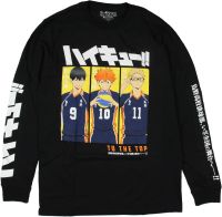 Haikyu!! Anime Manga Volleyball Shirt Mens to The Top Karasuno High Character Panel T-Shirt Tee