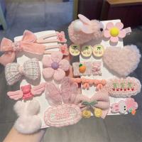 Pinces à cheveux lapin en peluche pour filles épingles à cheveux bébé dessin animé épingles à cheveux mignonnes accessoires de cheveux décoration pour enfants nouveau 9 pièces par ensemble