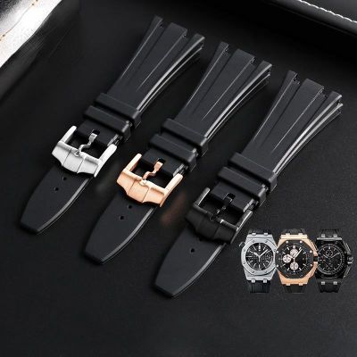 ❁✉℡ Silicone Watch Strap Male for AP Aibi Royal Oak Offshore 15400 26470 15703 Watch Bracelet 28mm
