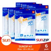 SUNZIP (ซันซิป) ถุงซิปอเนกประสงค์ รุ่น H7 ขนาด 20 X 28 ซม. จำนวน 10 ใบ ( 6แพ็ค)