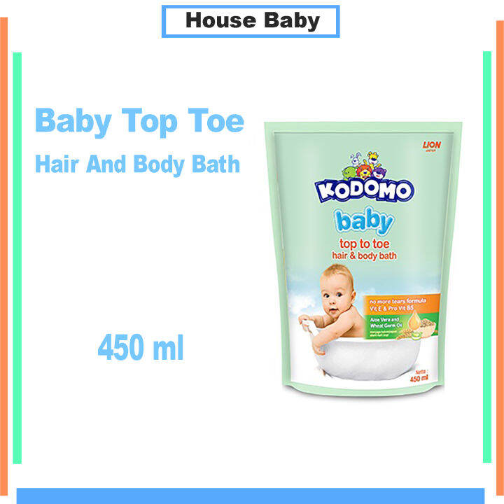 Kodomo Baby Top To Toe Hair And Body Bath Refill 450ml Sabun Cair