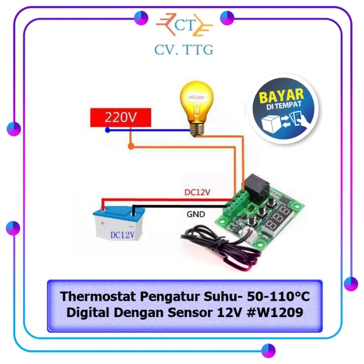 CV. Teknologi Tepat Guna Thermostat Pengatur Suhu 50110°C Digital