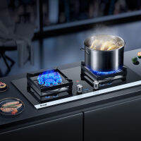 เตาแก๊สสำหรับห้องครัวเตาแก๊สคู่ครัวเรือนฝังตัวสก์ท็อปแบบ Dual-ใช้ Cooktop ธรรมชาติเหลวเตาแก๊สเตาทำอาหาร