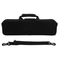 Nylon Padded Flute Bag Carry Shoulder Strap 39x7x11cm Black