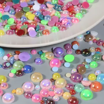 Mixed Color Imitation Glass Pearl Beads for Making Craft DIY