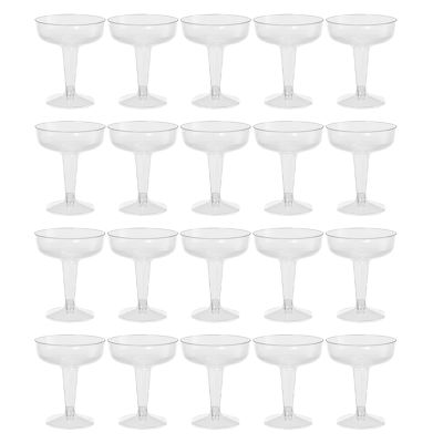 New Plastic Champagne Flutes Disposable - 20Pcs Clear Plastic Champagne Glasses for Parties Clear Plastic Cup
