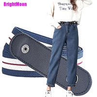 [BrightMoon] Buckle Free Belt for Jean Pants Dresses No Buckle Stretch Elastic Waist Belt