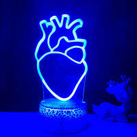 Heart PNL Acrylic Led Night Light for Bedroom Decoration Color Changing Night light for Fans Gift Room Decor QLF Coeurs 3d Lamp