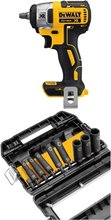 dewalt-dcf890b-20v-max-xr-3-8-compact-impact-wrench-tool-only-with-dewalt-dw22838-3-8-inch-10-piece-impact-ready-socket-set