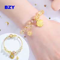 BZY ขนาดเล็ก Daisy กำไลคริสตัลสร้อยข้อมือผู้หญิงแฟชั่นคริสตัลสร้อยข้อมือ Daisy Girl Beaded สร้อยข้อมือดอกไม้เครื่องประดับข้อมือ