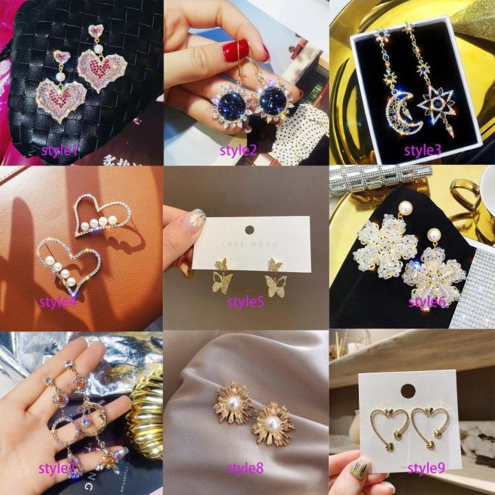 ต่างหูผู้หญิงเครื่องประดับแฟชั่น-okdeals-ลูกบาศก์เซอร์โคเนียที่คาดผม-rhinestone-ห้อยต่างหูแฟชั่น