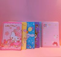 【6】 Cute Sanrio family A5 coil book girl heart hard surface coloring page notepad student with horizontal line 80 pages